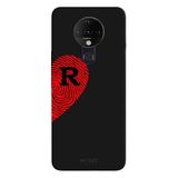 Tecno Pova Neo İle Uyumlu Siyah R Harfli Touch of Love Desenli Silikon Kılıf