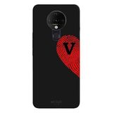 Tecno Pova Neo İle Uyumlu Siyah V Harfli Touch of Love Desenli Silikon Kılıf