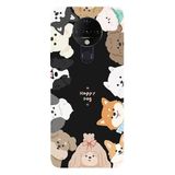 Tecno Pova Neo İle Uyumlu Siyah Woof Wonderland Desenli Silikon Kılıf