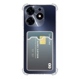 Tecno Spark 10 Pro Kapak Kamera Korumalı Kartlıklı Darbe Emici Özellikli Şeffaf Silikon Kılıf