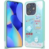 Tecno Spark 10 Pro Kılıf Parlayan Simli Kabartma Figürlü Cevze Kapak