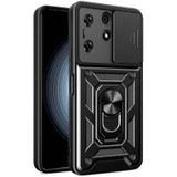 Tecno Spark 10 Pro Kılıf Sürgülü Tank Zırh Yüzüklü Mıknatıslı Standlı Kapak S-vega