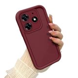Tecno Spark 10 Pro(KI7) ile Uyumlu Desenli Yüksek Kalite Bordo Silikon Kılıf Kamera Korumalı Düşmeye Dayanıklı Kapak Telefon Kılıfı