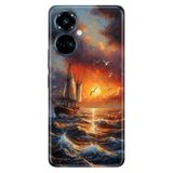TECNO Tecno Camon 19 Pro ile Uyumlu Kılıf, Fırtına Temalı Desenli, Darbe Emici Silikon