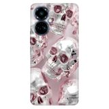 TECNO Tecno Camon 19 Pro ile Uyumlu Kılıf, İskelet Pattern Temalı Desenli, Darbe Emici Silikon