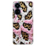 TECNO Tecno Camon 19 Pro ile Uyumlu Kılıf, Pırıltılı Leopar Desenli, Darbe Emici Silikon