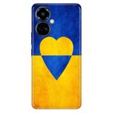 TECNO Tecno Camon 19 Pro ile Uyumlu Kılıf, Silikon, Gerçek Aşkım Sarı Lacivert Desenli, Darbe Emici