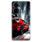 TECNO Tecno Camon 19 Pro ile Uyumlu Kılıf, Son Sürat Temalı Desenli, Darbe Emici Silikon