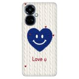 TECNO Tecno Camon 19 Pro ile Uyumlu Silikon Kılıf, Love U Temalı Desenli, Darbe Emici