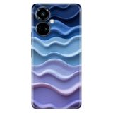 TECNO Tecno Camon 19 Pro ile Uyumlu Silikon Kılıf, Mavi Ton Temalı Desenli, Darbe Emici