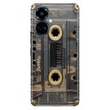 TECNO Tecno Camon 19 Pro ile Uyumlu Silikon Kılıf, Retro Kaset Temalı, Darbe Emici, Çok Renkli