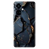 TECNO Tecno Camon 19 Pro ile Uyumlu Silikon Kılıf, Siyah Temalı Desenli, Darbe Emici