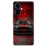 TECNO Tecno Camon 19 Pro ile Uyumlu Silikon Kılıf, Yakışıklı Araba Temalı Desenli, Darbe Emici