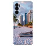 TECNO Tecno Pova 3 ile Uyumlu Kılıf, Miami Sahili Temalı Desenli, Darbe Emici Silikon