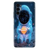 TECNO Tecno Pova 3 ile Uyumlu Kılıf, Minik Astronot Temalı Desenli, Darbe Emici Silikon