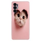 TECNO Tecno Pova 3 ile Uyumlu Silikon Kılıf, Yaramaz Kedi Temalı Desenli, Darbe Emici