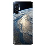 TECNO Tecno Pova 3 ile Uyumlu Silikon Kılıf, Yer Küre Temalı Desenli, Darbe Emici, Çok Renkli