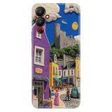 TECNO Tecno Pova Neo 4 ile Uyumlu Kılıf, Hayalimdeki Kasaba Temalı Desenli, Darbe Emici Silikon