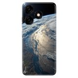 TECNO Tecno Spark 10C ile Uyumlu Silikon Kılıf, Yer Küre Temalı Desenli, Darbe Emici, Çok Renkli