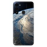 TECNO Tecno Spark 8C ile Uyumlu Kılıf, Yer Küre Temalı Desenli, Darbe Emici Silikon, Çok Renkli
