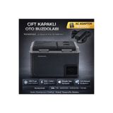 tecnopoint 50lt Çift Bölmeli Yeni Nesil Araç Oto Buzdolabı 220 VOLT AC ADAPTÖR HEDİYELİ