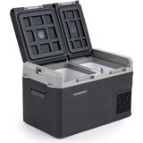 Tecnopoint Çift Kapaklı 50 Litre Taşınabilir Araç Buzdolabı 12V/24V/220V Uyumlu - 50 lt - Gri