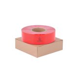 tecnopoint Reflektörlü Bant Kırmızı Reflektif Fosforlu Şerit Bant 7.5 Cm 1 Metre