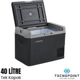 Tecnopoint TC21-08 Tek Kapaklı Araç Içi Portatif Buzdolabı 40 Litre 12V-24V