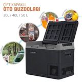 Tecnopoint TC21-16 30L Çift Kapaklı Araç İçi Buzdolabı 12V/24V Kompresörlü Kullanım - Antrasit