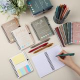 TecUnite 40 Adet Motivasyon Spiral Defterler Yapışkan Notlar Kalem Toplu İlham Verici Günlükler Noel Çalışanları Öğretmen Ekibi İş Arkadaşı Meslektaşları Hemşire Personeli için Takdir Hediyeleri (Çok