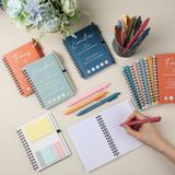 TecUnite 40 Adet Motivasyonel Spiral Defterler Yapışkan Notlar Kalem Toplu İlham Verici Günlükler Noel Çalışanları Öğretmen Ekibi İş Arkadaşı Meslektaşları Hemşire Personel için Takdir Hediyeleri
