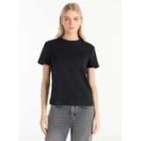 Ted Baker Basic İnterlok T-Shirt, M, TBFW25FTSS006, Siyah, Kadın