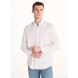 Ted Baker Bej Düğmeli Comfort Fit Çizgili Gömlek, 2XL, 5003364870, Ekru, Erkek