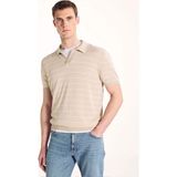 Ted Baker Bej Erkek Standart Fit Çizgili Kazak TBMRKW2002 - 2XL