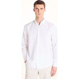 Ted Baker Beyaz Erkek Düğmeli Comfort Fit Oxford Gömlek TBMRSH2060