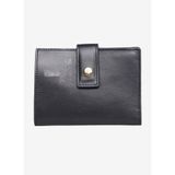 Ted Baker Çıtçıt Bant Detay Deri Cüzdan, Medium, TBFW25FSLG005, Siyah, kadın