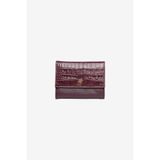 Ted Baker Çıtçıt Kapama Napa Deri Cüzdan, Medium, TBFW25FSLG004, Bordo, kadın