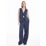 Ted Baker Çizgili Pantolon, 36, 5003370503, Lacivert, Kadın