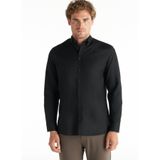 Ted Baker Düğme Yaka Comfort Fit Oxford Gömlek, XXL, TBFW25MSHI006, Siyah, Erkek