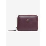 Ted Baker Fermuar Kapamalı Deri Cüzdan, Medium, TBFW25FSLG003, Bordo, kadın