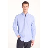 Ted Baker Gd Yaka Comfort Fit Ketenli U Kol Gömlek, M, TBSS26MSHI005, Mavi, Erkek