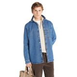 Ted Baker Hafif Yıkama Kalın Jean Gömlek, L, TBFW25MJEA005, Indigo, Erkek