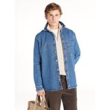 Ted Baker Hafif Yıkama Kalın Jean Gömlek, M, TBFW25MJEA005, Indigo, Erkek