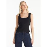 Ted Baker Kare Yaka Düz Atlet, L, 5003320878, Siyah, Kadın