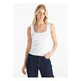 Ted Baker Kare Yaka Düz Kırık Beyaz Kadın Atlet TBWRTS1086, L, 5003320868, Kırık Beyaz
