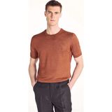 Ted Baker Kiremit Erkek Triko T-Shirt TBMRKW2044 - 2XL