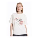 Ted Baker Kırık Beyaz Baskılı T-Shirt, M, 5003370515, Kırık Beyaz, Kadın