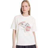 Ted Baker Kırık Beyaz Kadın Baskılı T-Shirt TBWRTS1054-5 - M