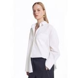 Ted Baker Kırık Beyaz Manşeti Logolu Cepli U Kol Poplin Gömlek, XS, TBSS26FSHI023, Kırık Beyaz, Kadın