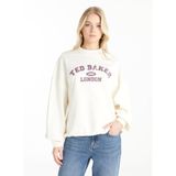 Ted Baker Kolej Baskılı Sweatshirt, M, TBFW25FTSS011, Ekru, kadın